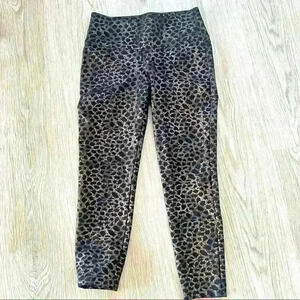 LUXE  SLIM GOLD ANIMAL PRINT LEGGINS SIZE SMALL